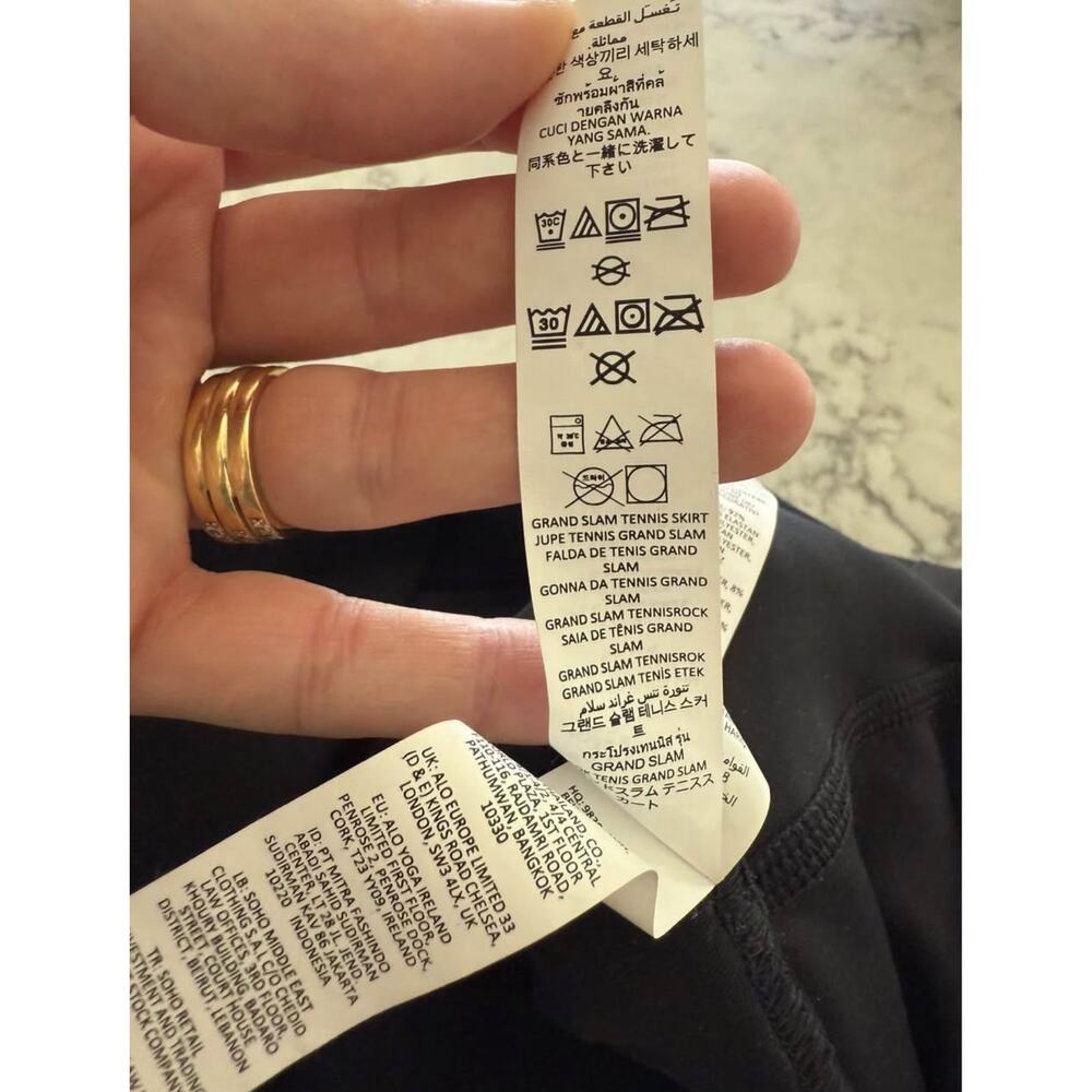 Alo Grand Slam Tennis Skirt Pleated Black Size Large - Picture 12 of 12